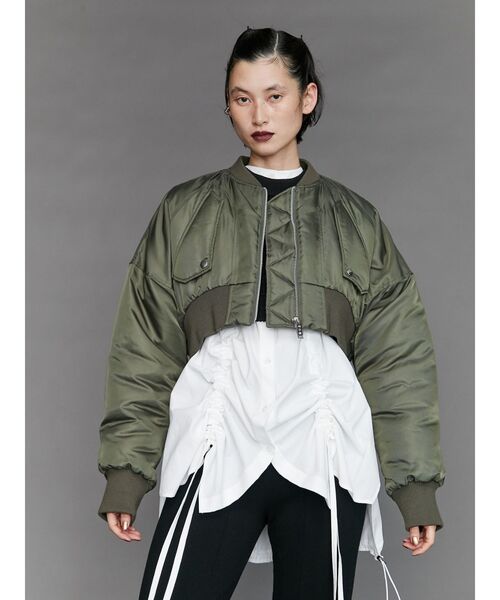 UN3D.（アンスリード）の「HEM GATHER SH / ヘムギャザーシャツ