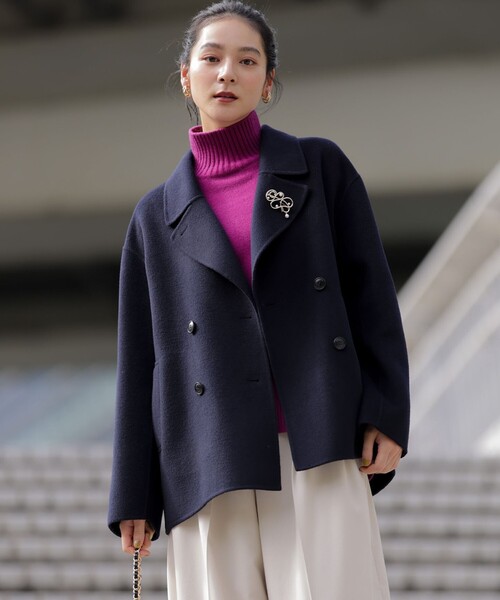 ダブルブレストリバー コート（その他アウター）｜組曲（クミキョク