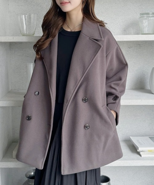 セール】【8色展開】活躍期待のウールタッチ オーバーPコート