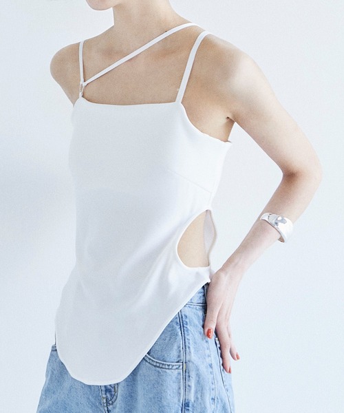 hazy サイドホールキャミソール〈カップ付き〉（キャミソール