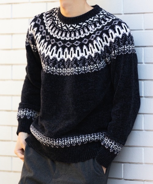 NAVY（ネイビー）の「NAVY フェアアイル柄モールニット（ニット