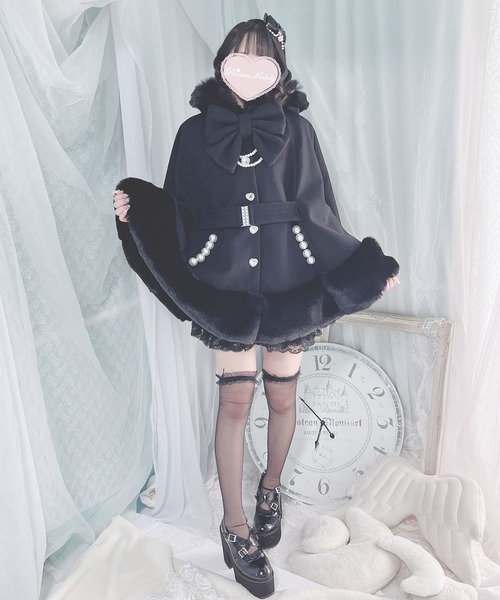 MA*RS（アメーバーマーズ）の「ベルト付きケープコート（ポンチョ