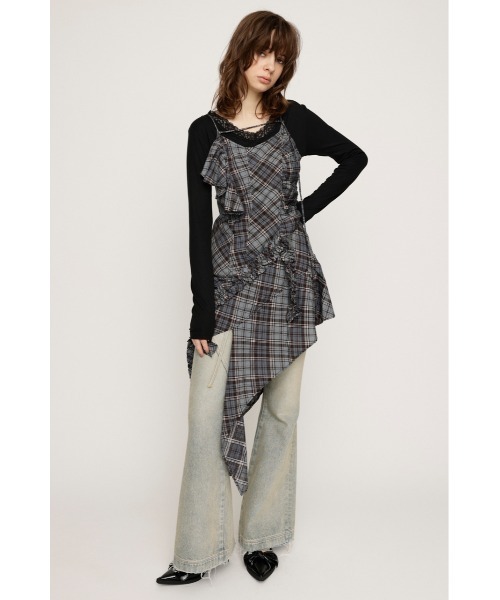 SLY（スライ）の「CHECK COMBI CAMI チェック コンビ キャミ