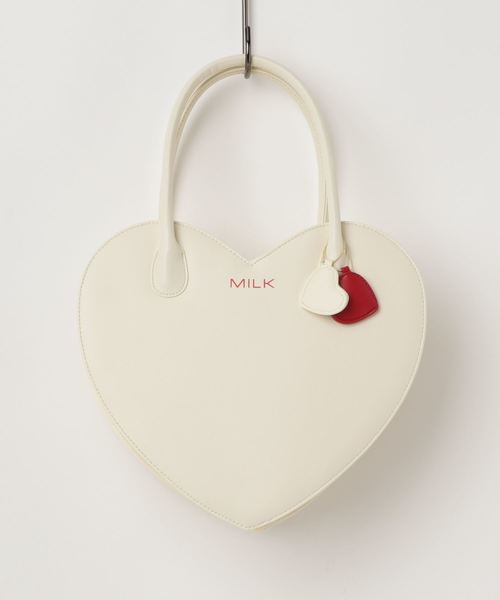 MILK（ミルク）の「Wチャーム ハートバッグ（ハンドバッグ）」 - WEAR