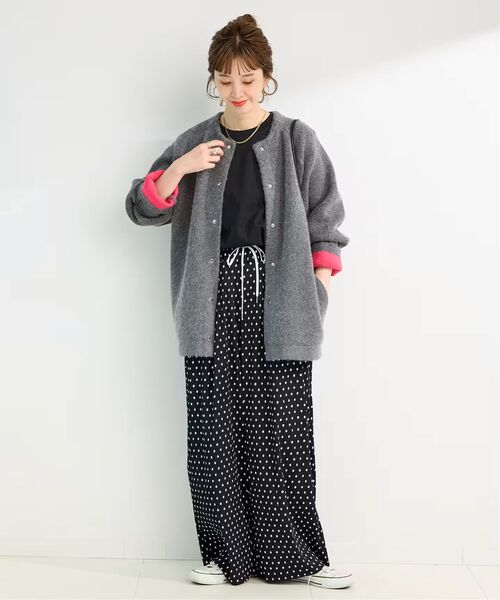 セール】《追加4》2層スムース編みロングカーディガン（カーディガン