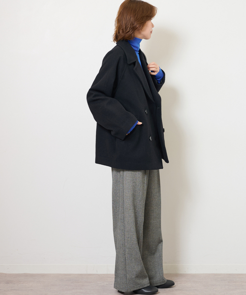 セール】《WEB限定》尾州ウールショートPコート（ピーコート