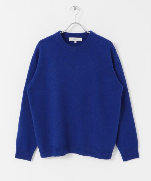 セール】『XLサイズあり』シェットランドウールクルーネックニット