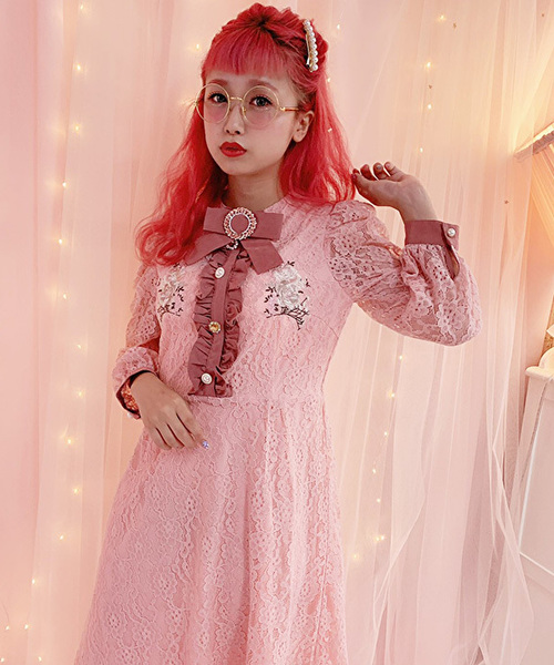 Swankiss（スワンキス）の「TS Rose刺繍 mademiselle O/P（ワンピース