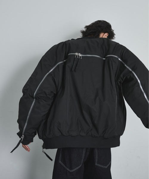 セール】Extended-Zip Puffer MA-1 Jacket / ジップアクセントパフMA-1