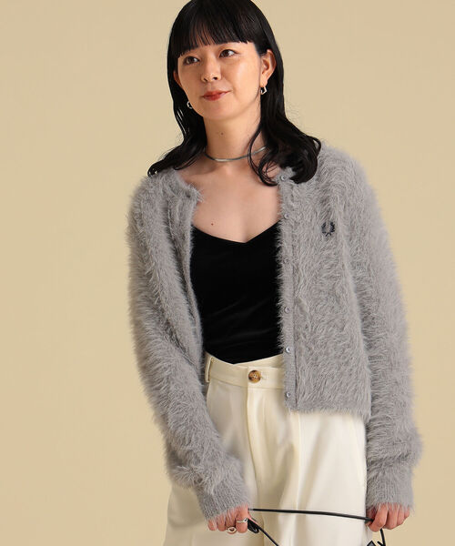 FRED PERRY Ray BEAMS別注 シャギー カーディガン FRED PERRY × Ray