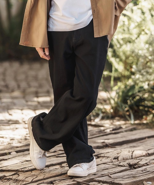 mp13215-Half Easy Wide Denim Pants ワイドデニムパンツ（デニム