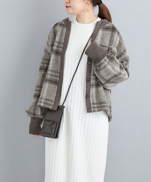 SHIPS（シップス）の「〈手洗い可能〉チェックショートカーディガン