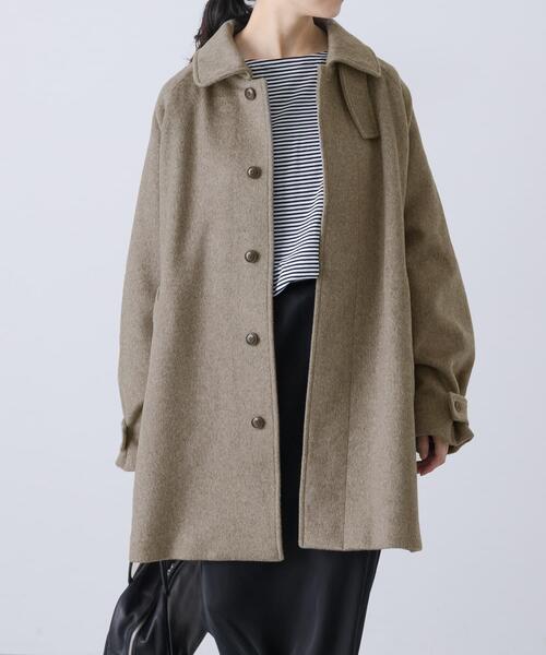 かぐれ（カグレ）の「ウールバックタックショートコート（ステンカラー