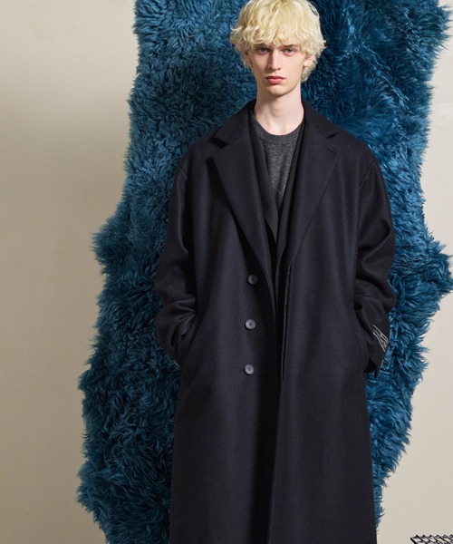 UNISEX》Super140s Prime-Over Melton Chesterfield Coat/プライム