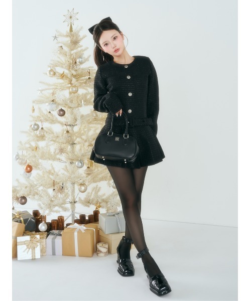 Darich（ダーリッチ）の「ボックスプリーツツイードミニワンピース