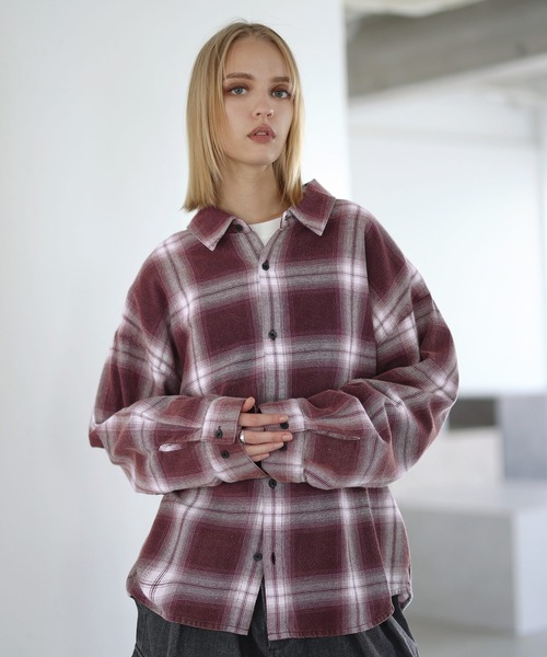 ヴィンテージ加工アソートオンブレチェックシャツ（シャツ/ブラウス