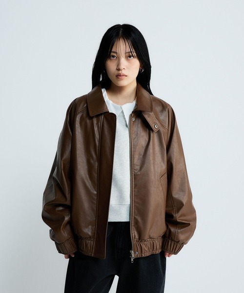 セール】ヴィンテージレザーブルゾン/640179（ブルゾン）｜JEANASIS