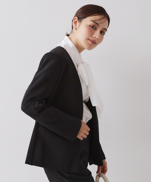 ≪通勤・セレモニー/セットアップ対応≫ Vネックジャケット/ダブル