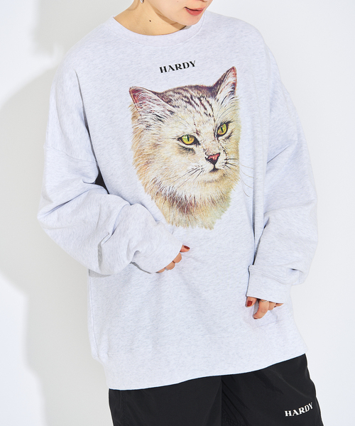CAT PRINT スウエット（スウェット）｜HARDY NOIR（アルディーノアール