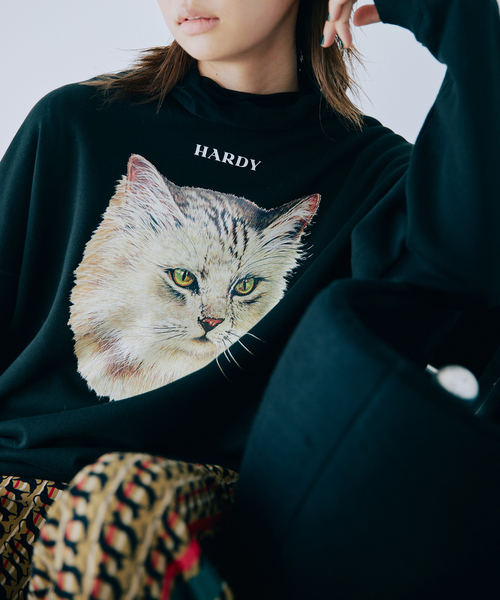 CAT PRINT スウエット（スウェット）｜HARDY NOIR（アルディーノアール