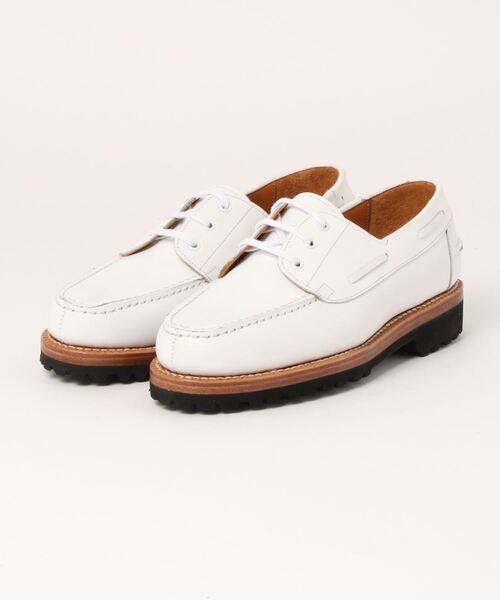 セール】Jalan Sriwijaya/98978 CALF WHITE VIBRAM SOLE/BOAT SHOES