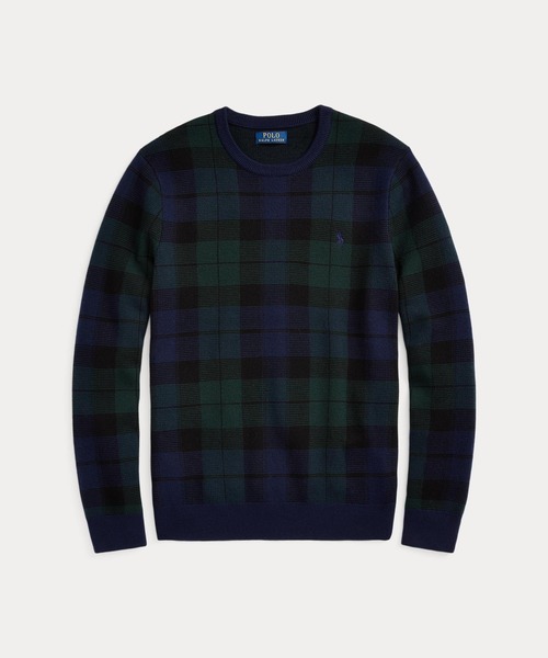 プラッド ウォッシャブル ウール セーター（ニット/セーター）｜POLO