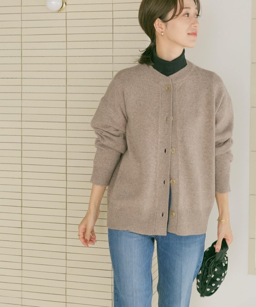セール】ハミルトンウールクルーネックカーディガン（カーディガン
