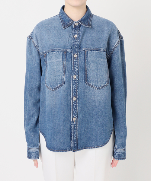 Noble（ノーブル）の「《追加》スージングデニムビッグポケットシャツ3