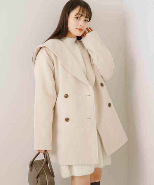 HEYUMM（ヘユム）の「ビッグカラーミディコート（チェスターコート