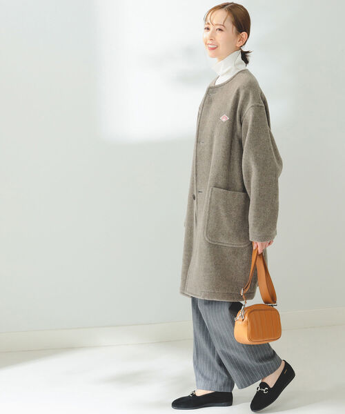 DANTON（ダントン）の「DANTON / ウール パイル コート（ノーカラー