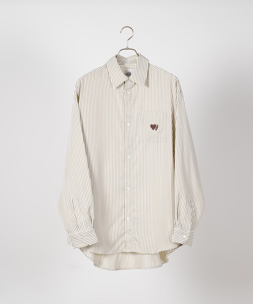 heart stripe shirts / ハートストライプシャツ（シャツ/ブラウス