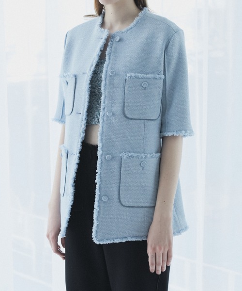 LE CIEL BLEU（ルシェルブルー）の「ツイードジャケット / Tweed