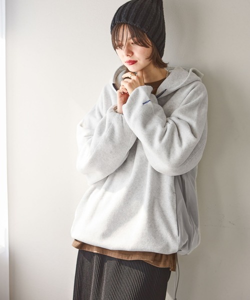 niko and… ソフトフリース切り替えzipパーカー 完売品 ベージュ ソフト