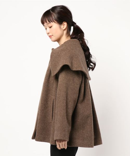 CLANE（クラネ）の「【CLANE(クラネ)】ビッグカラーフレアコート