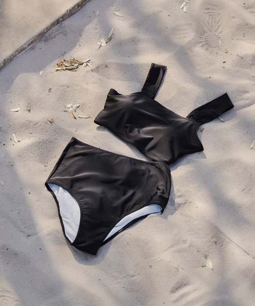 ラッシュガード ] 3点セットセパレート水着付きサロペット（水着