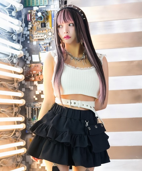 セール】リブレースビスチェキャミ（キャミソール）｜Diable baiser