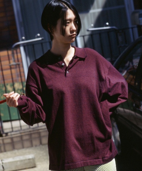 crepuscule（クレプスキュール）の「crepuscule L/S Knit Polo (2401