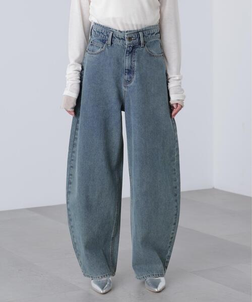 ◇【3サイズ展開XS-M】デニムエッグパンツ【低身長サイズ有】（デニム