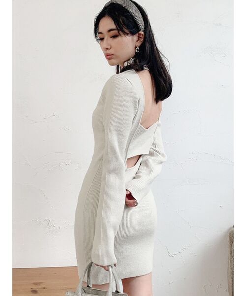 GYDA（ジェイダ）の「バックオープンニットワンピ（ワンピース）」 - WEAR