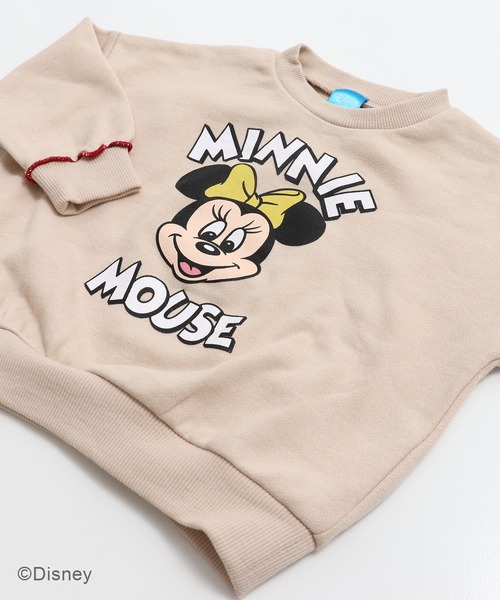 ディズニー〉ミニーマウス / 袖メロウ 裏毛トレーナー（スウェット