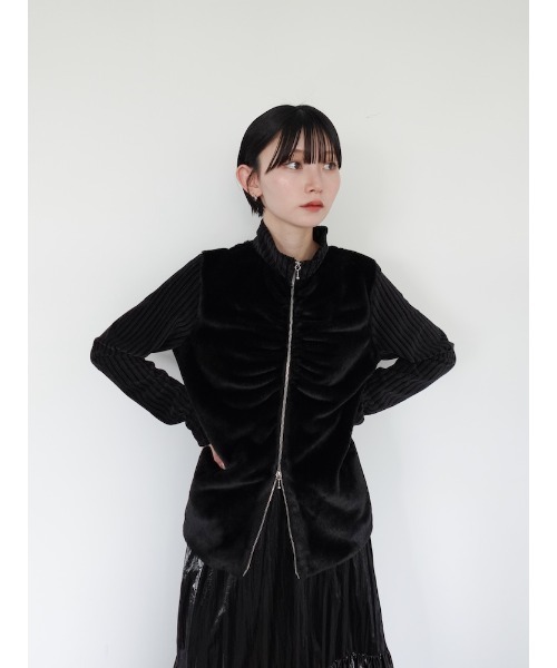 Fur Docking Zip Top/ファードッキングジップトップ（その他トップス