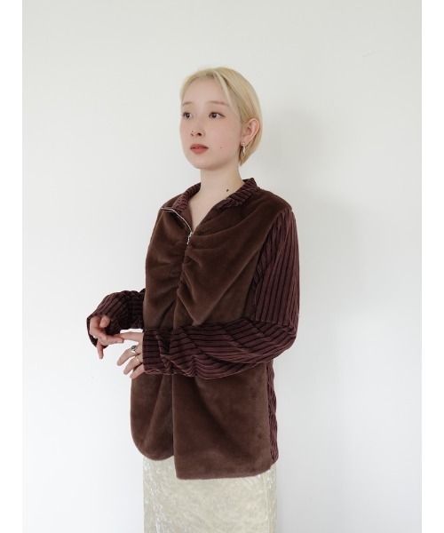 Fur Docking Zip Top/ファードッキングジップトップ（その他トップス