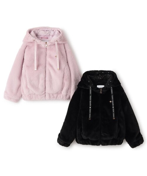 セール】フードつきフェイクファージャケット（ブルゾン）｜kate spade