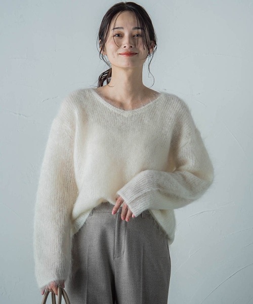 セール】【カタログ掲載】シャギーモヘアニットプルオーバー（ニット
