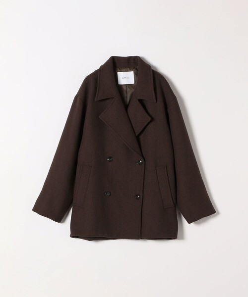 セール】SHIPS any: ウール ミックス コクーン ショート Pコート