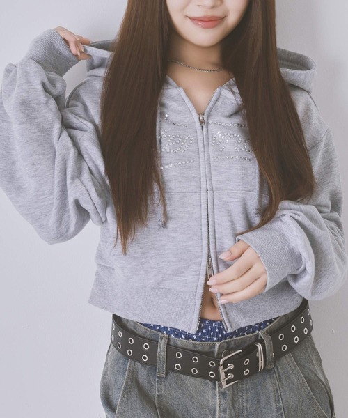 SPINNS（スピンズ）の「キラ盛れラインストーン☆彡Wジップショート