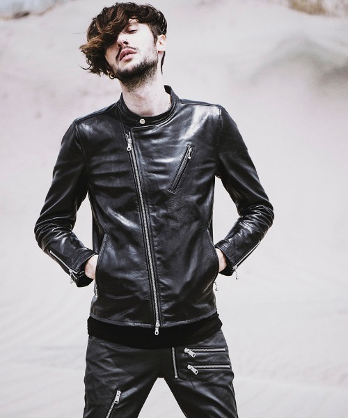 NO ID.（ノーアイディ）の「mj7312-レザースタンドカラーセミダブル