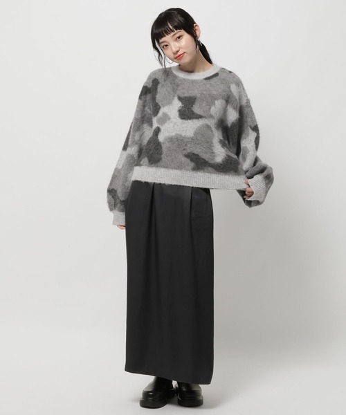 セール】アートカモフラニットプルオーバー（ニット/セーター）｜niko