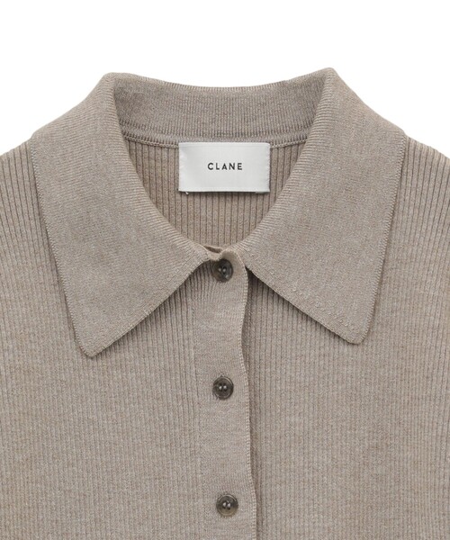 CLANE（クラネ）の「【CLANE/クラネ】COLLAR RIB CARDIGAN/カラーリブ