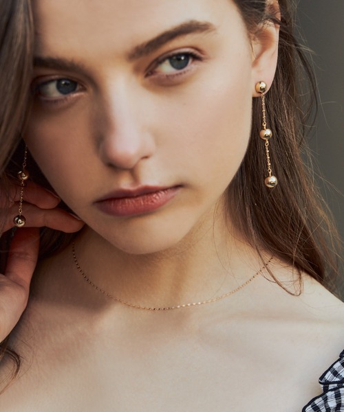 EIMY ISTOIRE（エイミーイストワール）の「K10 flower cross chain